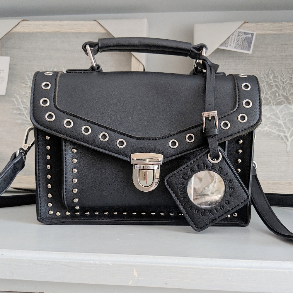 Black Moto Crossbody Bag Catherine Malandrino